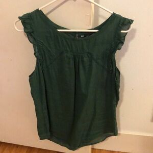 Zara Basic Forest Green Sleeveless Top